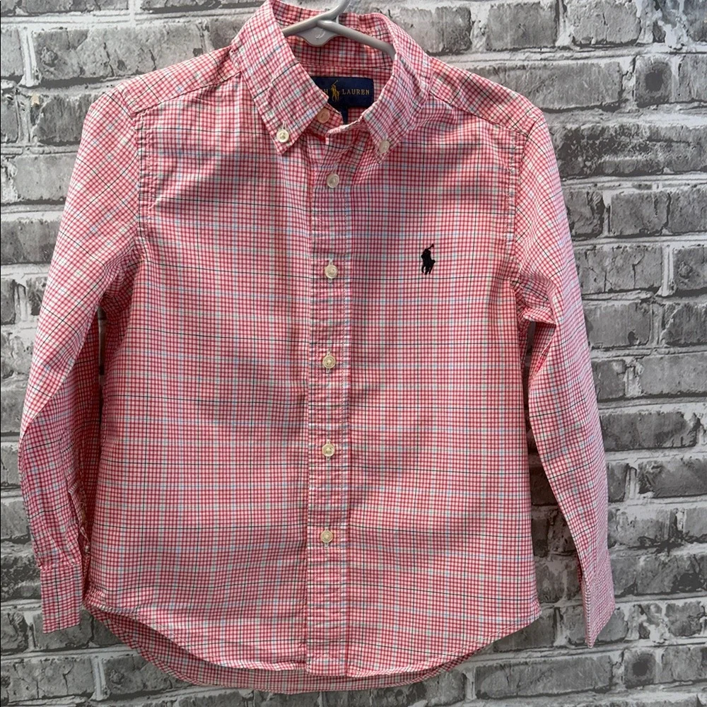 Ralph Lauren Boy's Red Plaid Button-Down‎ Shirt